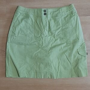 Chartreuse mini skort